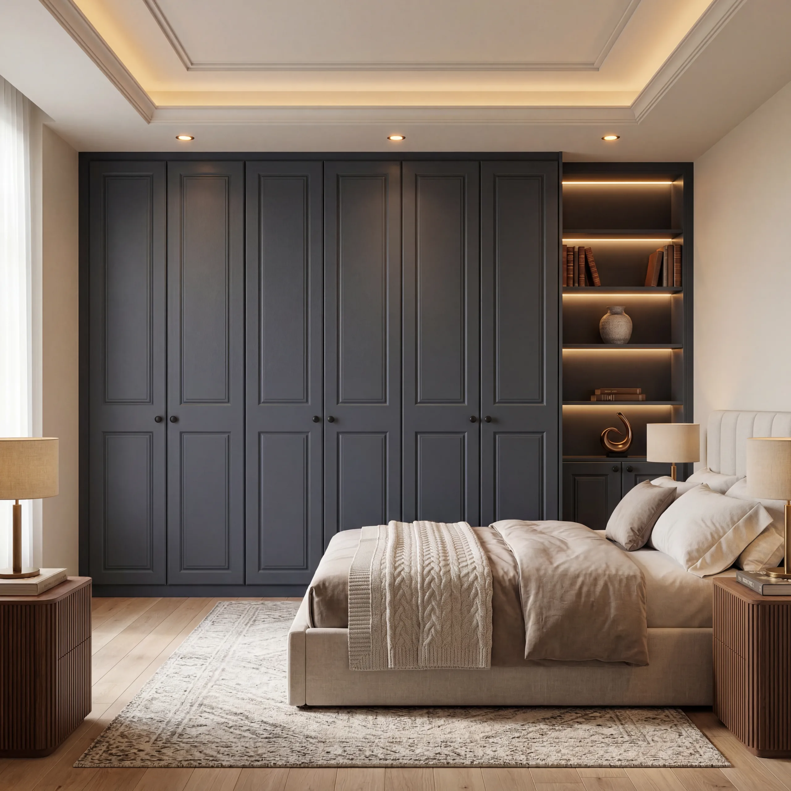 Firefly_Gemini Flash_Transform this image into a high-end luxury modern bedroom interior._Keep the shaker- 876752 (1)