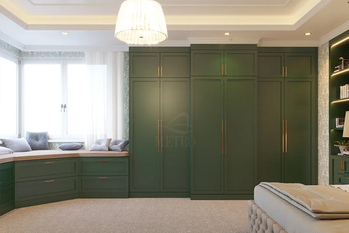 Curved fitted wardrobes deals