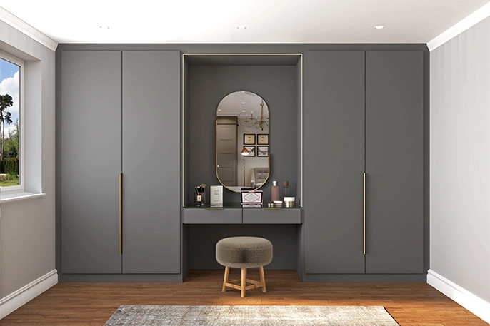 Built-in wardrobes with dressing table