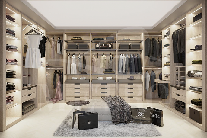 Bespoke Fitted Walk-In Wardrobes - Florence Collection