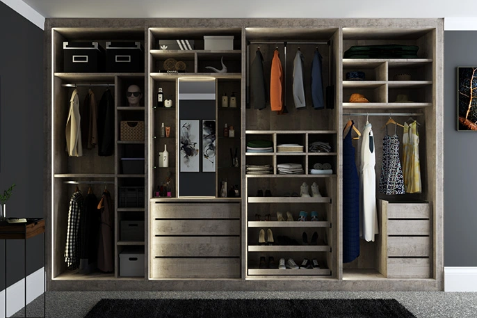 How to add a pull-out tie and belt rack to your fitted wardrobe