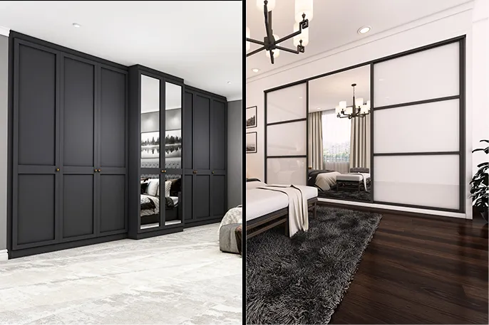 Fitted hinged-door vs sliding-door wardrobes: what to choose between?
