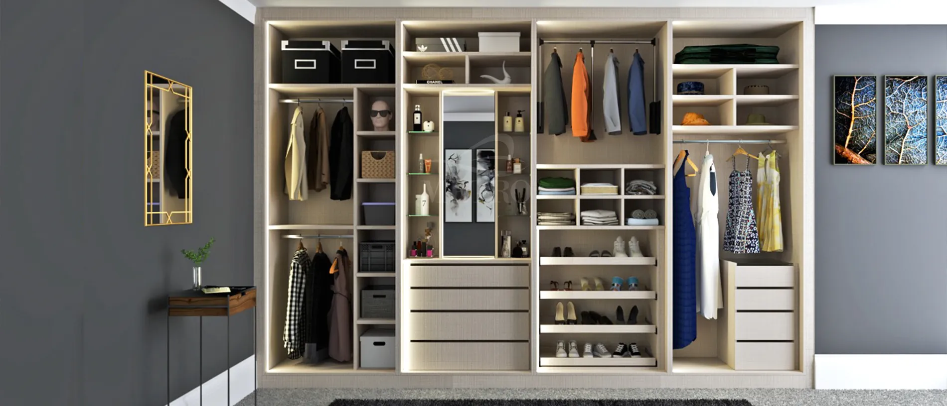 Inside discount cupboard storage
